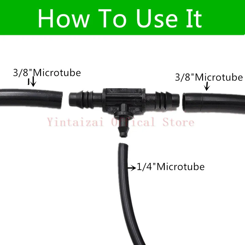 Тройник с редуктором 100 дюйма на 3/8 1/4 шт.|barb connector|barbed tee connectorstee connector |