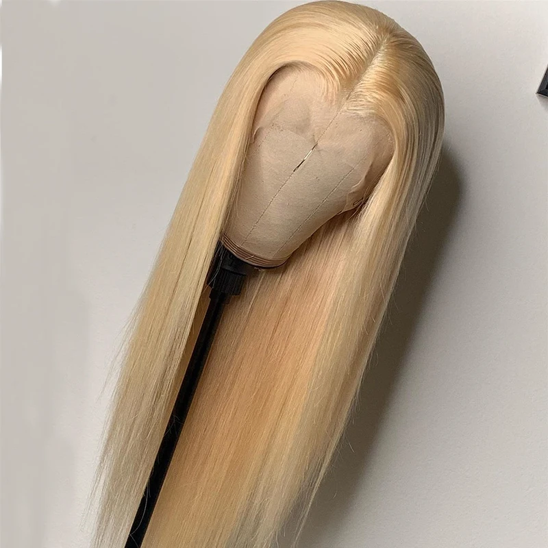 LIN человек светлые волосы 613 бразильские Волосы Remy глубокий средняя часть прямой