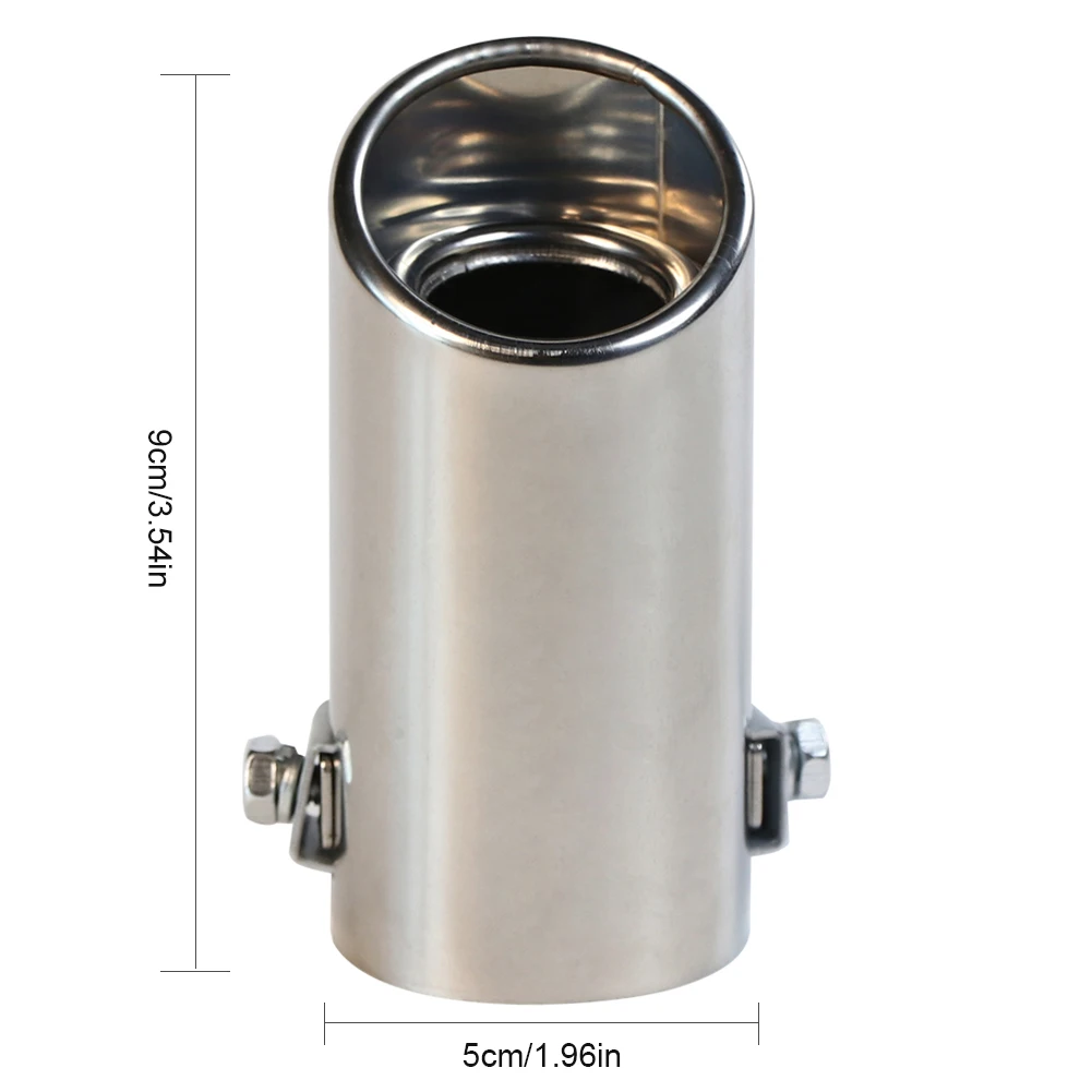 Car Auto Vehicle Chrome Exhaust Pipe Tip Muffler Steel Stainless Trim Tail Tube exhaust muffler tip exhaust pipe muffler exhaust trim pipe