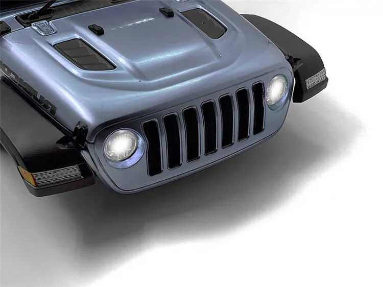 DJC 1/10 JEEP Wrangler Transparent Front Headlights Lamp Lights Guards Protection Cover For AXIAL SCX10 III RC Crawler Car Parts