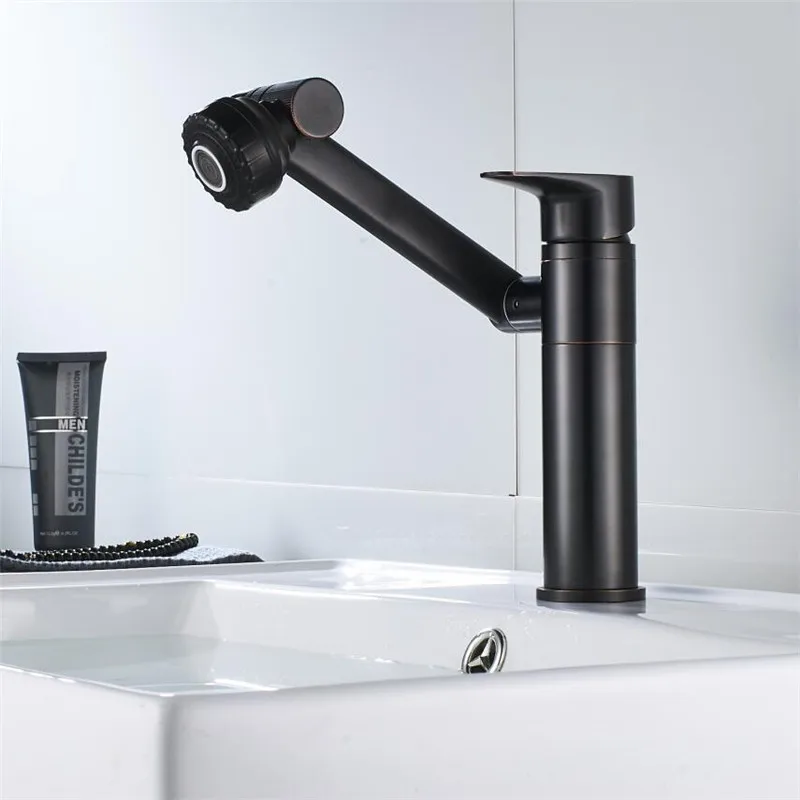 New bath Basin Faucet ORB Sink Mixer Tap Vanity Hot Cold Water Bathroom Faucet Crane Vessel Black Chrome Finished Sink Mixer Tap
