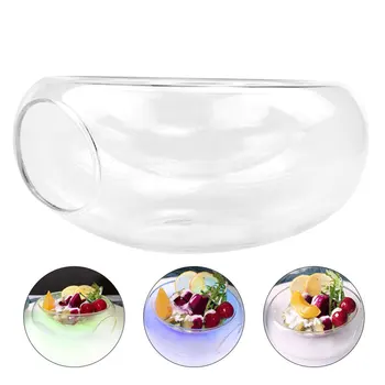 

1pc Molecular Cuisine Bowl Creative Delicate Salad Bowl Transparent Glass Bowl Artistic Conception Glass Tableware Fruit Bowl fo