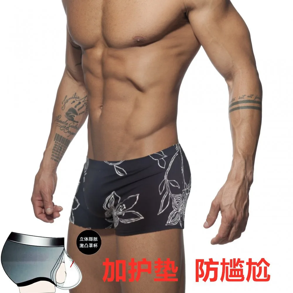 

Low Waist Swimsuit Printing Swimwear Men 2020 Push Pad Men's Trunks Summer Fashion Swimming Suit Bathing Beach Wear Sea Surf