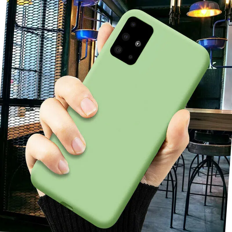 Мягкий чехол из жидкого силикона для Samsung Galaxy A51 A71 A31 S20 накладка Ultra Plus Note