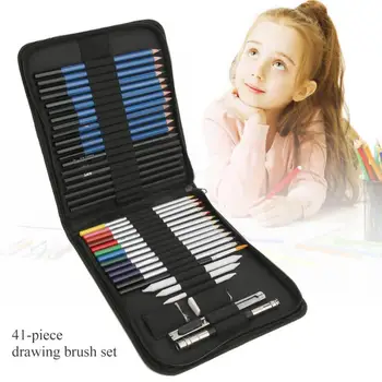 

41pcs Sketching Pencil Artist Drawing Wood Pencils Kit for Art Students School Supplies Sketching Set for painter, children