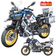 Yaratıcı yüksek teknoloji motosiklet araba MOC modeli yapı taşları şehir hızlı yarış araba motosiklet araç tuğla oyuncaklar çocuklar için erkek