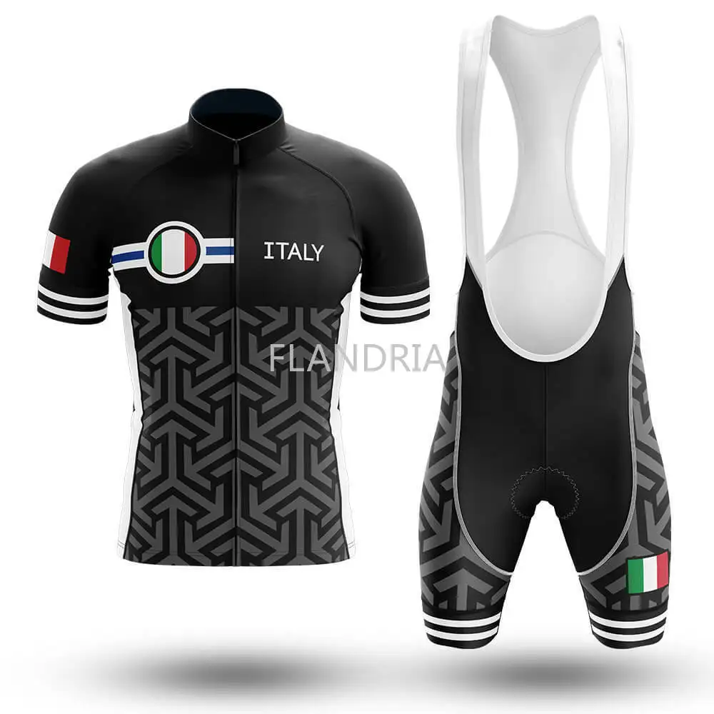 Italy black Cycling Sets Bike uniform Summer Jersey Set Road Bicycle MTB Wear Breathable Clothing | Спорт и развлечения