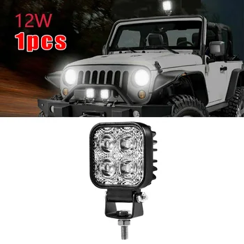 

1/2/4PCS Flood Beam Lamps 12W Square LED Work Light Tractor Off-Road Vehicles Car Truck 12V-24V IP67 Work Lights