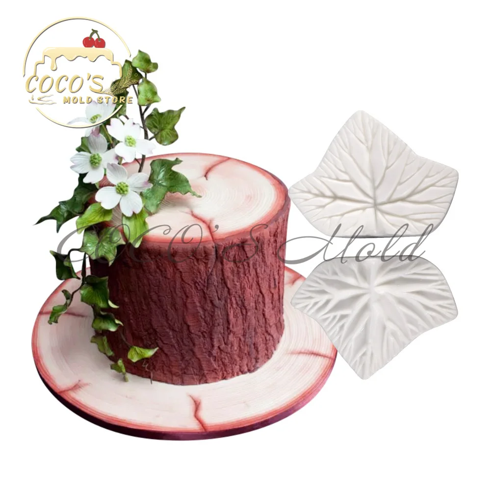 

2Pcs/Set Ivy Leaf Petals Silicone Veiner Mold Cake Decorating Baking Tools Kitchen Cake Mould Fondant Flower Design