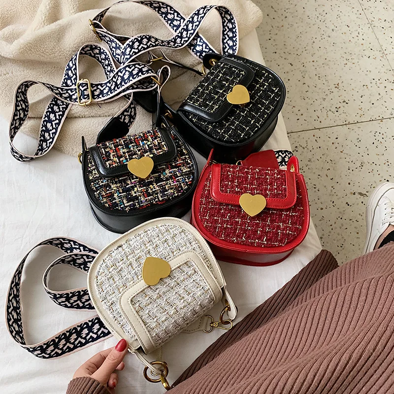 

Mini Shoulder Bag Women's Bags2019 Autumn And Winter New Style Western Style Saddle Bag Broadband Shoulder Bag