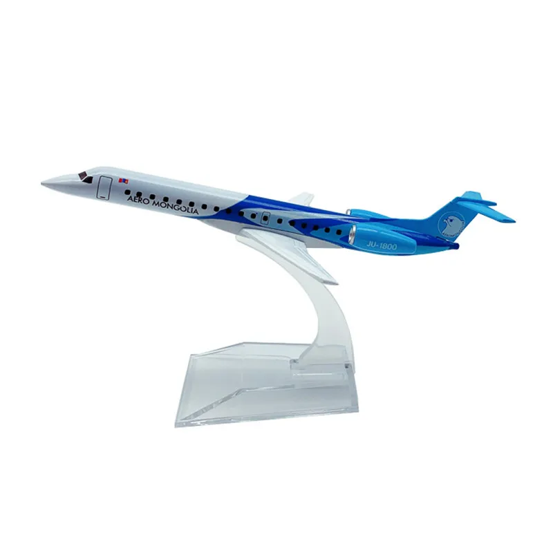 

16cm Simulation Aircraft Model Aircraft Alloy Static Aircraft Toy Mongolia Airlines ERJ145 Kids Gifts Collection