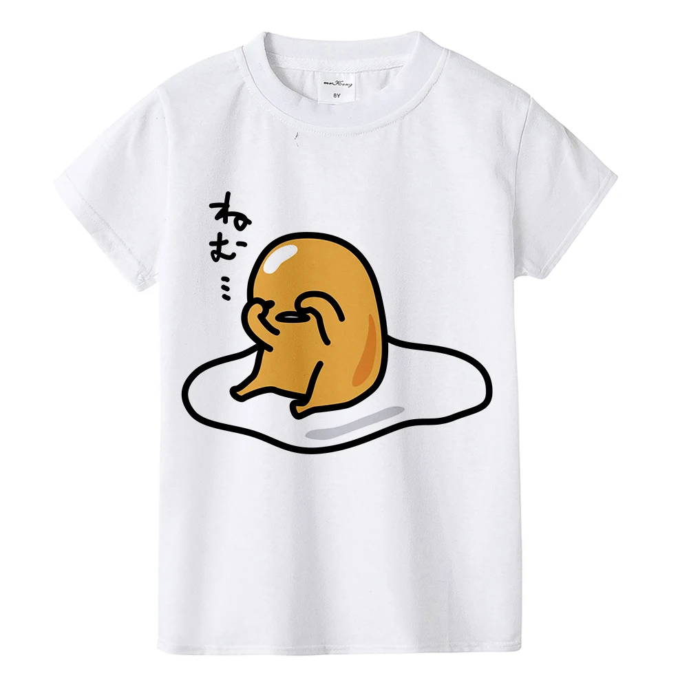 Kawaii/Детская футболка с изображением суши гудетамы ленивого яйца Детская футболка с забавным принтом Gudetama летняя футболка для маленьких мальчиков и девочек Милая одежда для малышей - Цвет: 9651