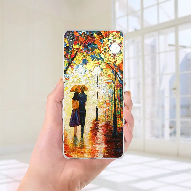 Picture 6 Пара зонтиков Картины пар Мягкий чехол для телефона из ТПУ для sony Xperia M2 M4 M5 чехол XA; XZ Z Z1 Z2 Z3 Z4 Z5 компактный E3 E5 T3 - Цвет: Picture 6