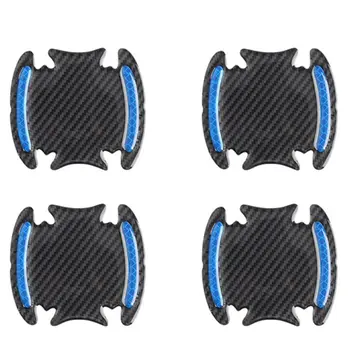 

4pcs/set 3D Carbon Fiber Epoxy Safety Reflective Car Handle Door Bowl Warning Sticker