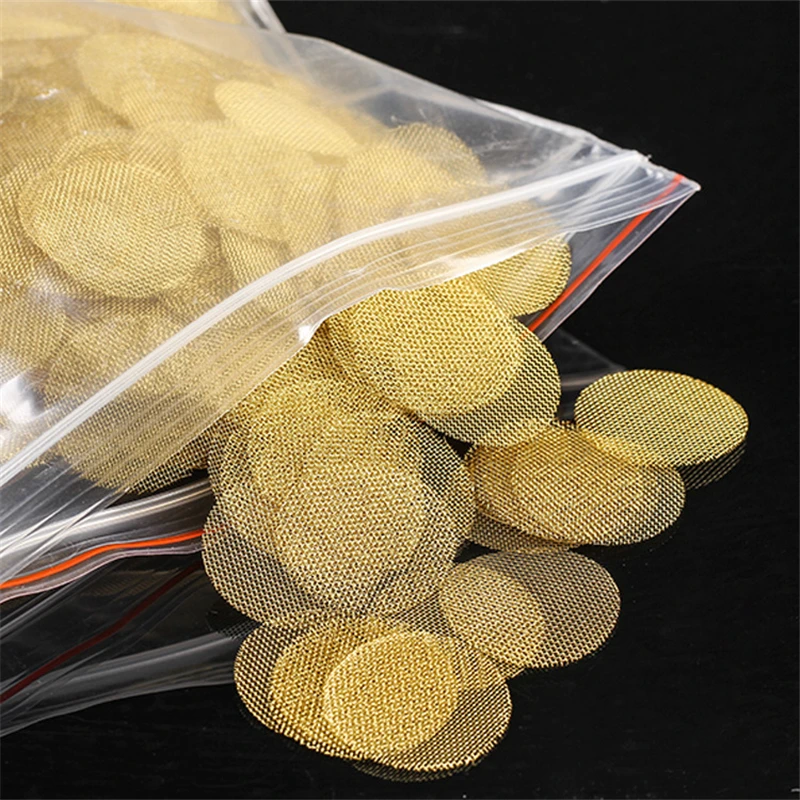 100pcs 16/20mm Thickened Multifunctional Hookah Water Pipe Brass Copper/Stainless Steel Tobacco Metal Filters Pipe Screen Gauze 4