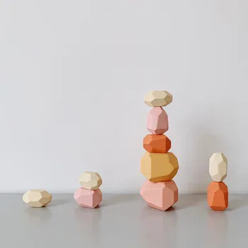 

Children's early education colorful building blocks stacked stones overlapping Music hand-eye coordination training educational