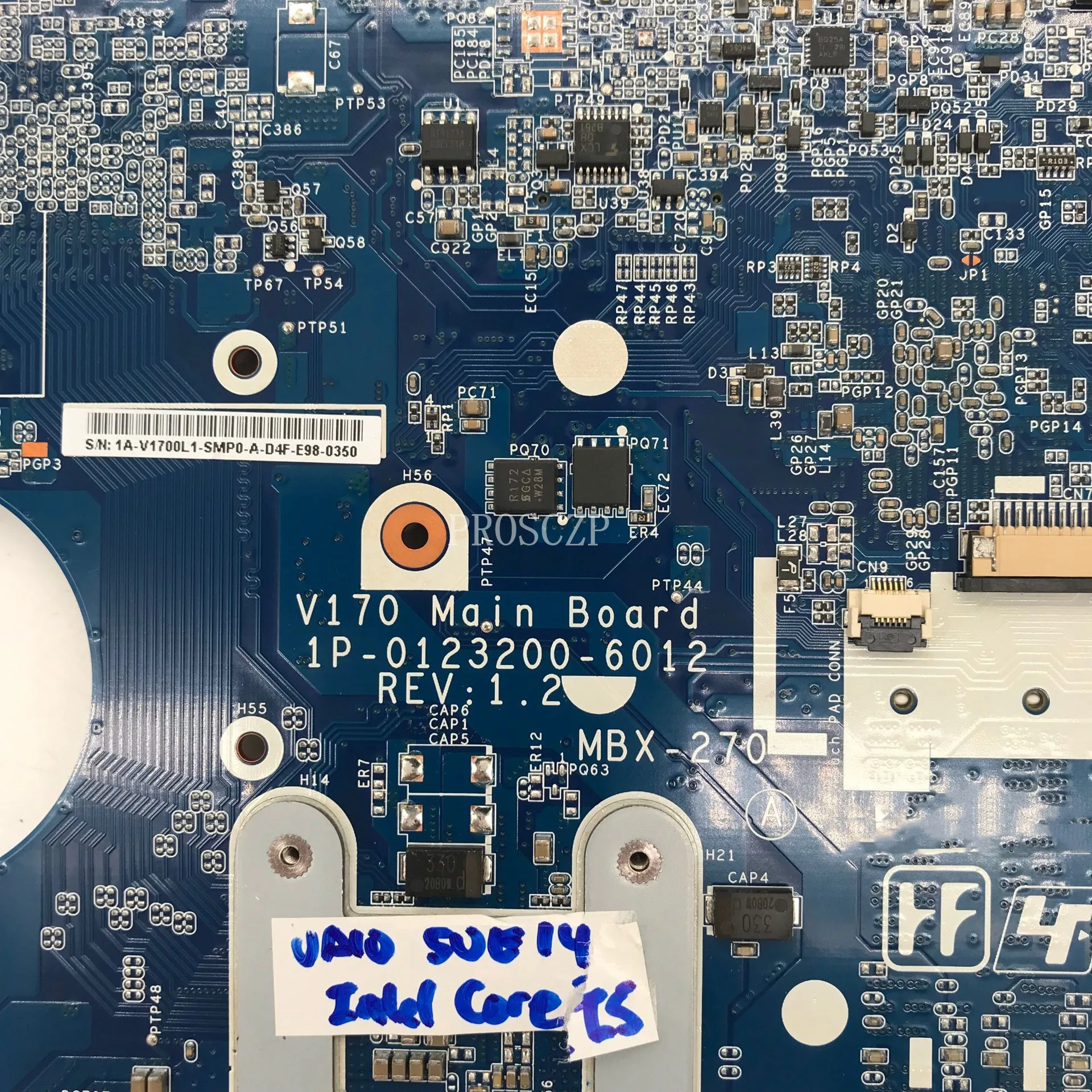 Для MBX-270 материнской платы ноутбука 1P-0123200-6012 совместимость