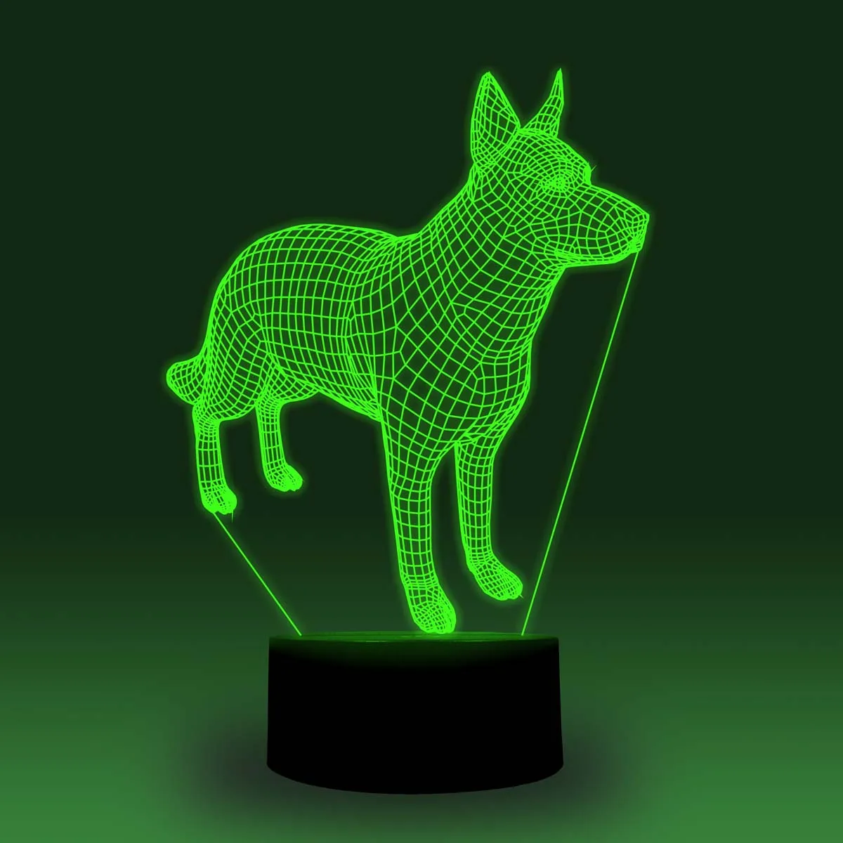 NiteApps 3D овчарка-собака светодиодный ночник настольная лампа иллюзия Лампа подарок на день рождения приложение/сенсорное управление