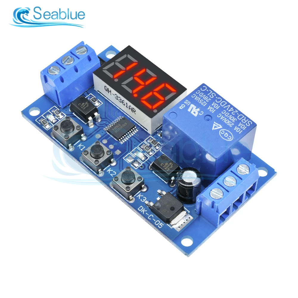 Adjustable LED Digital Display Timer Relay Module for Electronic Automation