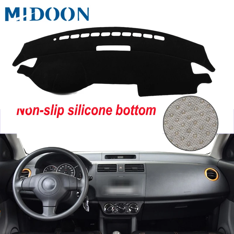 Чехол для приборной панели автомобиля MIDOON коврик антиуф Suzuki Swift Sport 2005 2006 2007 2008 2009