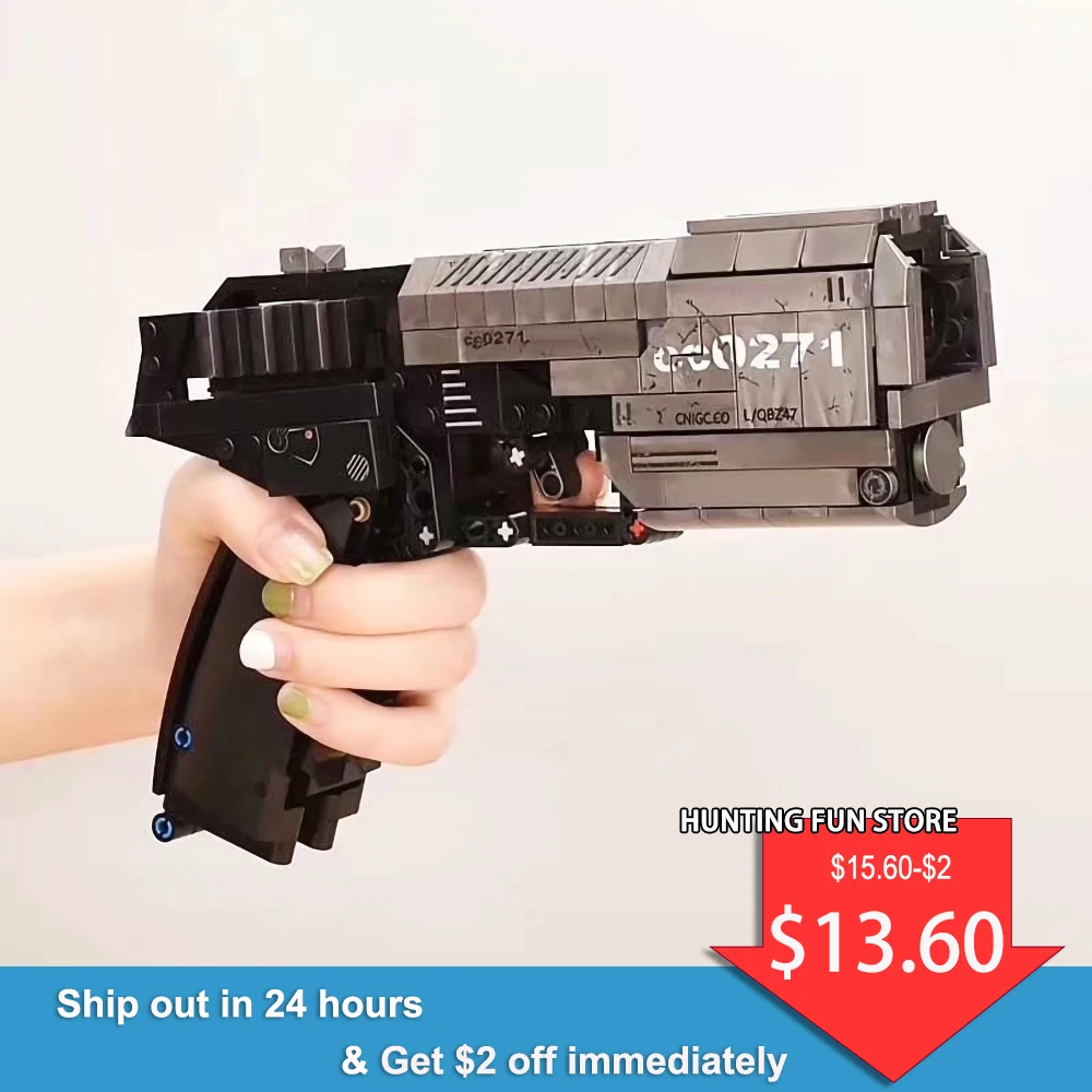 

Compatible Technic Signal Gun Handgun Pistol Can Fire Bullets Set DIY Model Educational Building Blocks Toys For Kids Boys Gifts