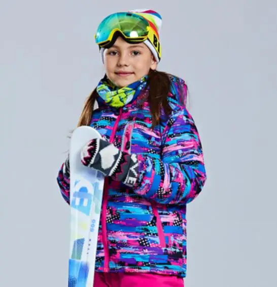jacket 3 Детский лыжный костюм для улицы, утепленный водонепроницаемый лыжный костюм для мальчиков и девочек, комплект из 2 предметов, Теплая Лыжная куртка и штаны для снежного города - Цвет: jacket 3