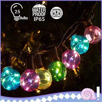 

Outdoor Bulb Lights Strings Shatterproof 25 Bulbs E12 Base Light Strip Hanging Lamps Waterproof Home Garden Decoration Bulb