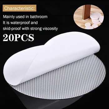 

20pcs/set Anti-slip Stickers Safety Bathtub Shower Bath Self-Adhesive Pad Round Stickers Bath Mats 10*10cm