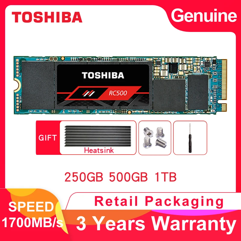Внутренний твердотельный накопитель TOSHIBA 3D NAND RC500 SSD 250 ГБ 500 Гб ТБ M.2 2280 NVMe PCIe Gen3x4