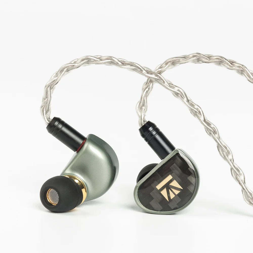 KBEAR алмазные Углеродные(DLC) с покрытием PET в ухо наушники с разделенным 2pin кабелем HiFi DJ спортивные наушники с уравновешенным якорем KB06