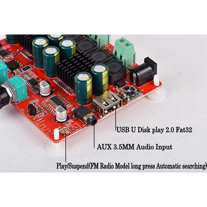 Лидер продаж Tpa3116D2 4,2 Bluetooth 2,1 канальный стерео цифровой аудио усилители доска 50Wx2+ 100 Вт fm-радио Usb Mp3 Play