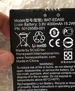 

Новый оригинальный аккумулятор Honeywell EDA51, 40 шт.