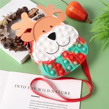 

Kawaii Elk Mickey Bags Fidget Push Bubbles Anti Stress Figet Toys Rainbow Coin Purse Toys For Girls Christmas Gift Антистресс