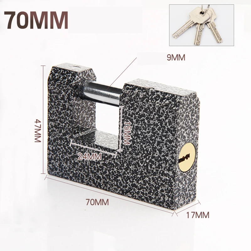 Black-70mm 1 шт мраморная текстура прямоугольный горизонтальный замок открывающийся замок Противоугонный замок из нержавеющей стали замок охранный замок Безопасность замок - Цвет: Black-70mm
