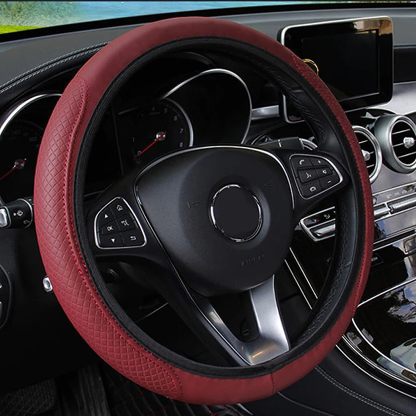 Кожаный чехол рулевого колеса автомобиля для Fiat 500 Abath Bravo панда Punto Freemont Stilo 500X 500L