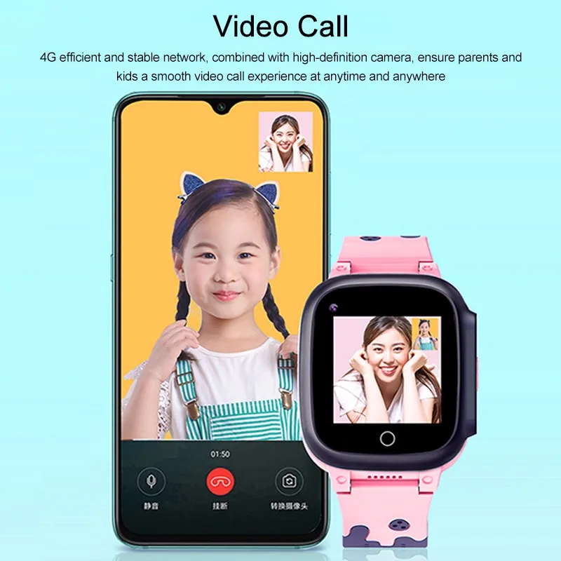 4G Beautiful Kids SOS Photo Camera Smart Watch Video Call IP67 Waterproof Wifi LBS+GPS Sport Tracker Students Child Gift