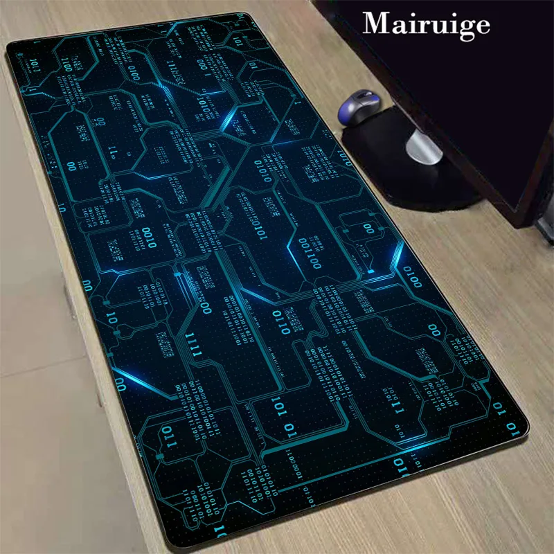 

Mairuige XXL 300x800cm400x900cm Digital Binary Animation Mouse Pad Custom Game Large Locking Edge Speed Rubber Computer Desk Mat
