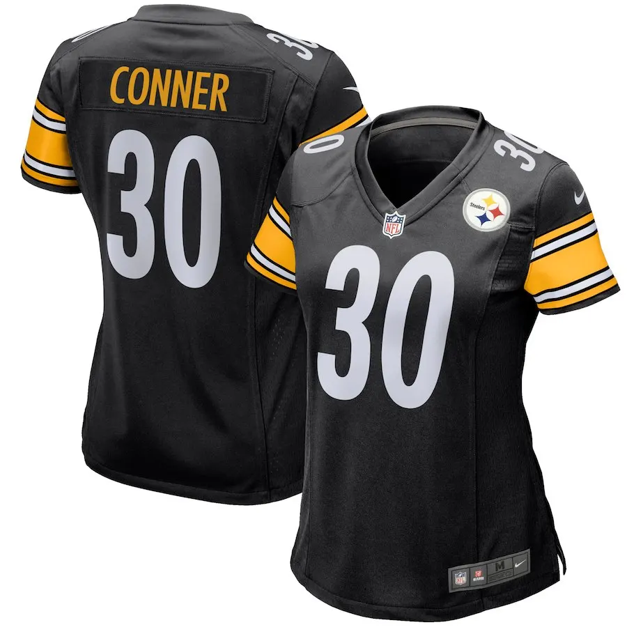 Для молодых людей, сшитые Высокое качество Питтсбург Качество Steelers Джеймс Коннер Цвет пик Джерси - Цвет: Women