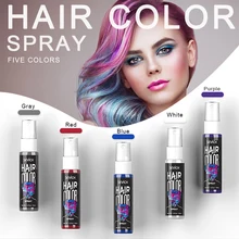 Sevich 5 цветов краска для волос спрей 30 мл жидкая Временная Краска для волос красный/серый мгновенный цвет краска простая в использовании Укладка волос
