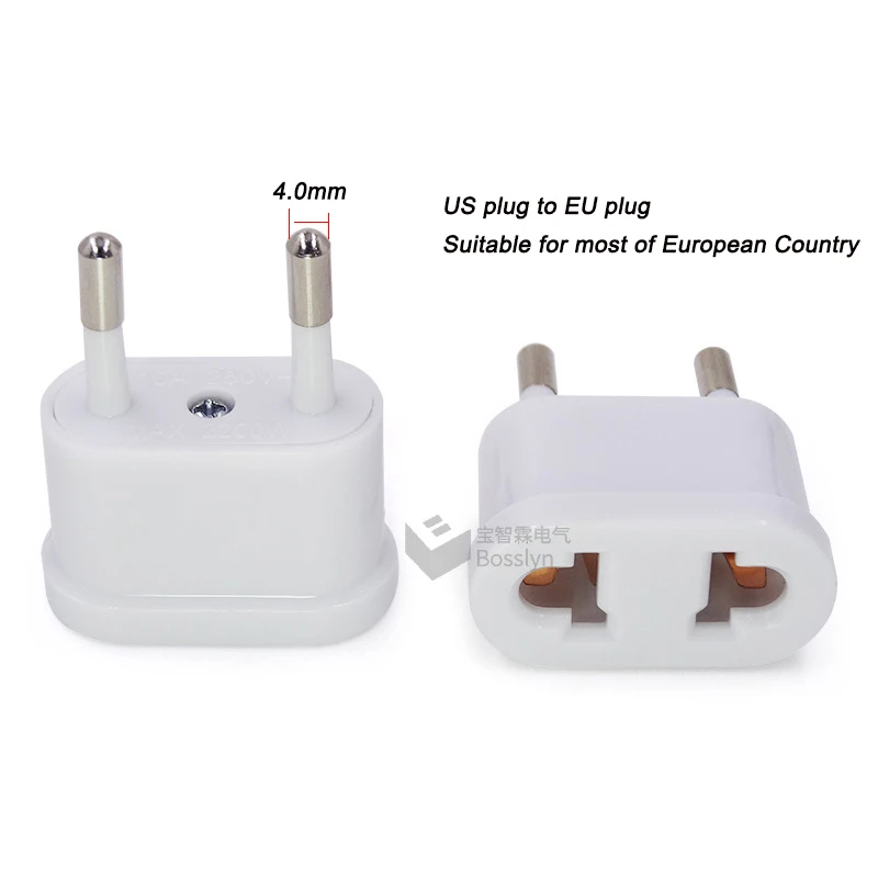 EU PLUG 4MM США в AU ЕС адаптер преобразования 220 В AC адаптер питания Мобильный телефон дорожная вилка переходник настенное зарядное устройство адаптер питания - Цвет: EU PLUG 4MM
