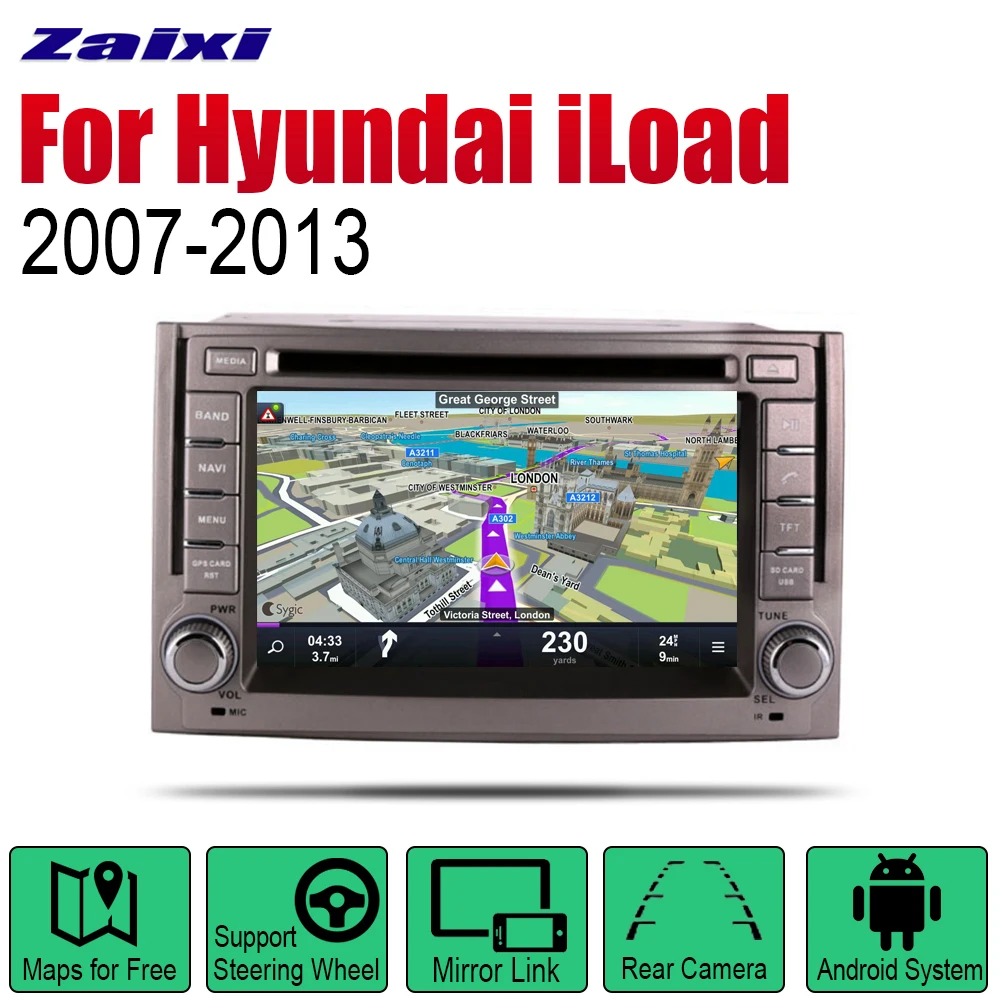 

ZaiXi Auto DVD Player GPS Navigation For Hyundai iLoad 2007~2013 Car Android Multimedia System Screen Radio Stereo