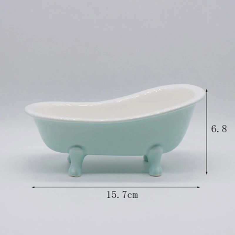 Casa De Bonecas Decalque De Porcelana Branca Com Pés Móveis Banheiro Miniatura Banho 1:12 