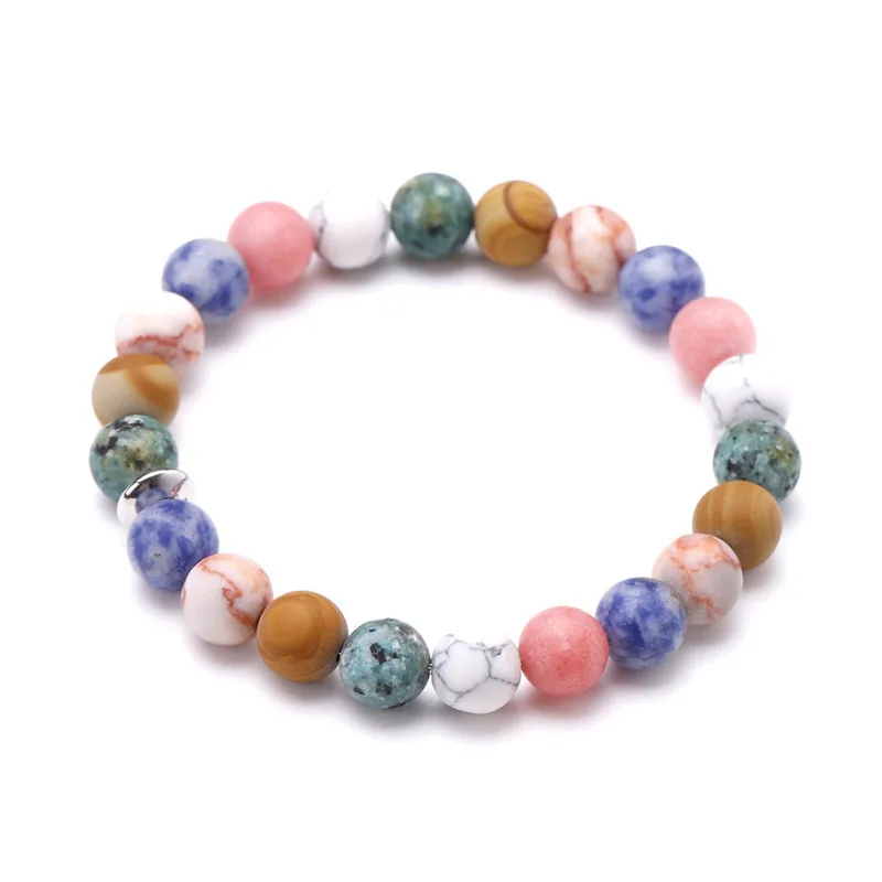 Шарм Вселенная Премиум Космические Планеты pulsera hombre солнечная система натуральный камень бусины браслет для женщин мужчин подарки чакра Йога браслет, бижутерия - Окраска металла: 8 mm