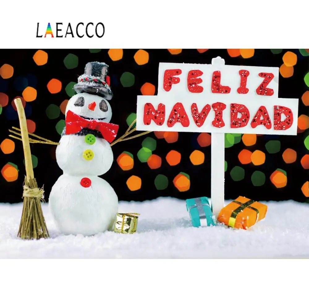 メリークリスマス Feliz Navidad ビビッド雪だるま雪のギフト水玉ベビー子供パーティー冬写真背景写真撮影の背景 Aliexpress 家電製品