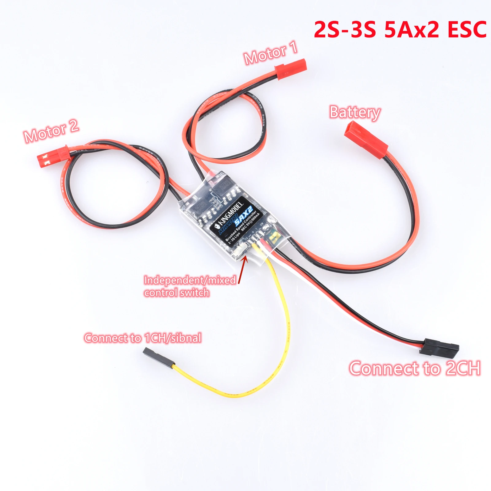 Двухсторонний матовый Esc 2s-3s Lipo 5a Регулятор скорости для радиоуправляемой модели