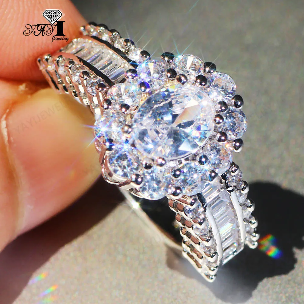 Ювелирные изделия YaYI огранка Принцесса 5.3CT белый циркон серьги из серебра