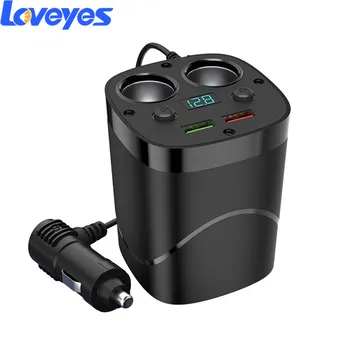 

Car Cup Holder Adapter Charger Double Cigarette Lighter Dual USB Multi Function Charger One-to-four Cigarette Lighter Xyhx010