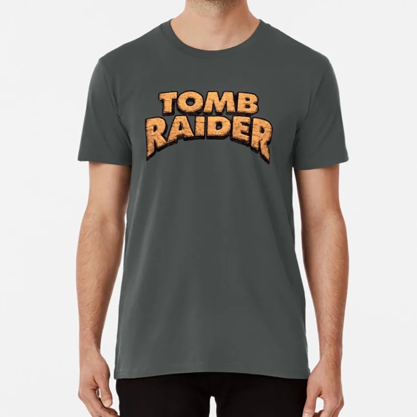TOMB RAIDER футболка с логотипом tomb raider lara croft ps1 игры angelina jolie | Мужская одежда