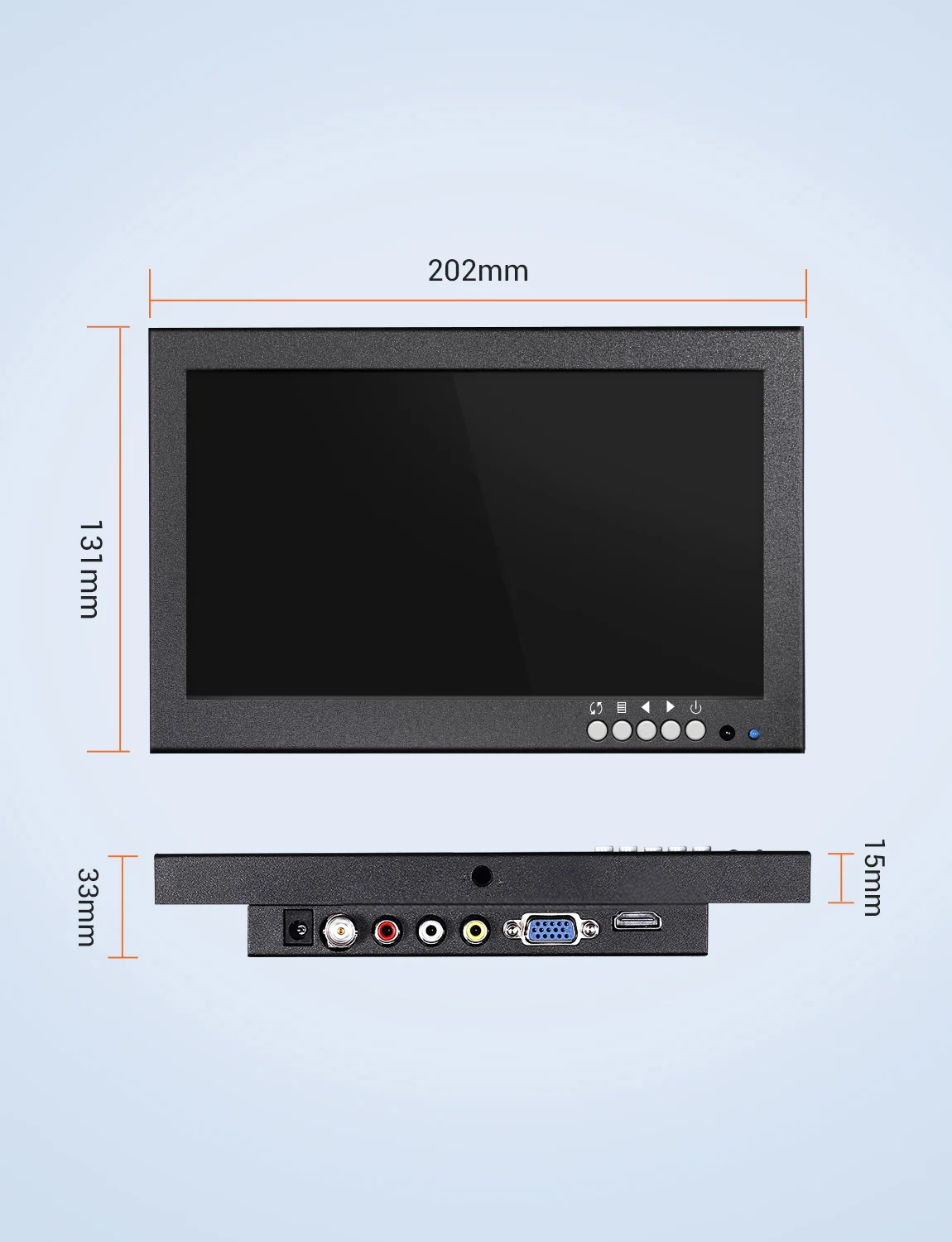 Eyoyo EM08G 8 дюймов HDMI маленький монитор 1280X720 ips дисплей компьютер ПК ЖК-экран с VGA AV BNC для ПК ТВ система видеонаблюдения камера безопасности