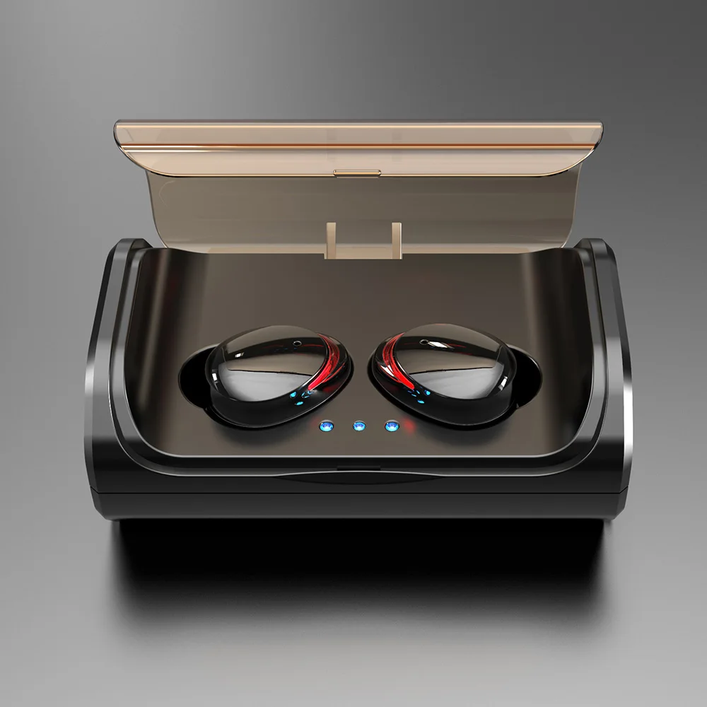 

TWS T8 Bluetooth Earphones 5.0 Wireless In-Ear Earbuds Deep Bass Stereo IPX7 Waterproof Sports Headset with Charging Box
